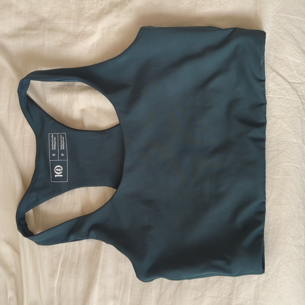 Tentree longline active bra in sea green